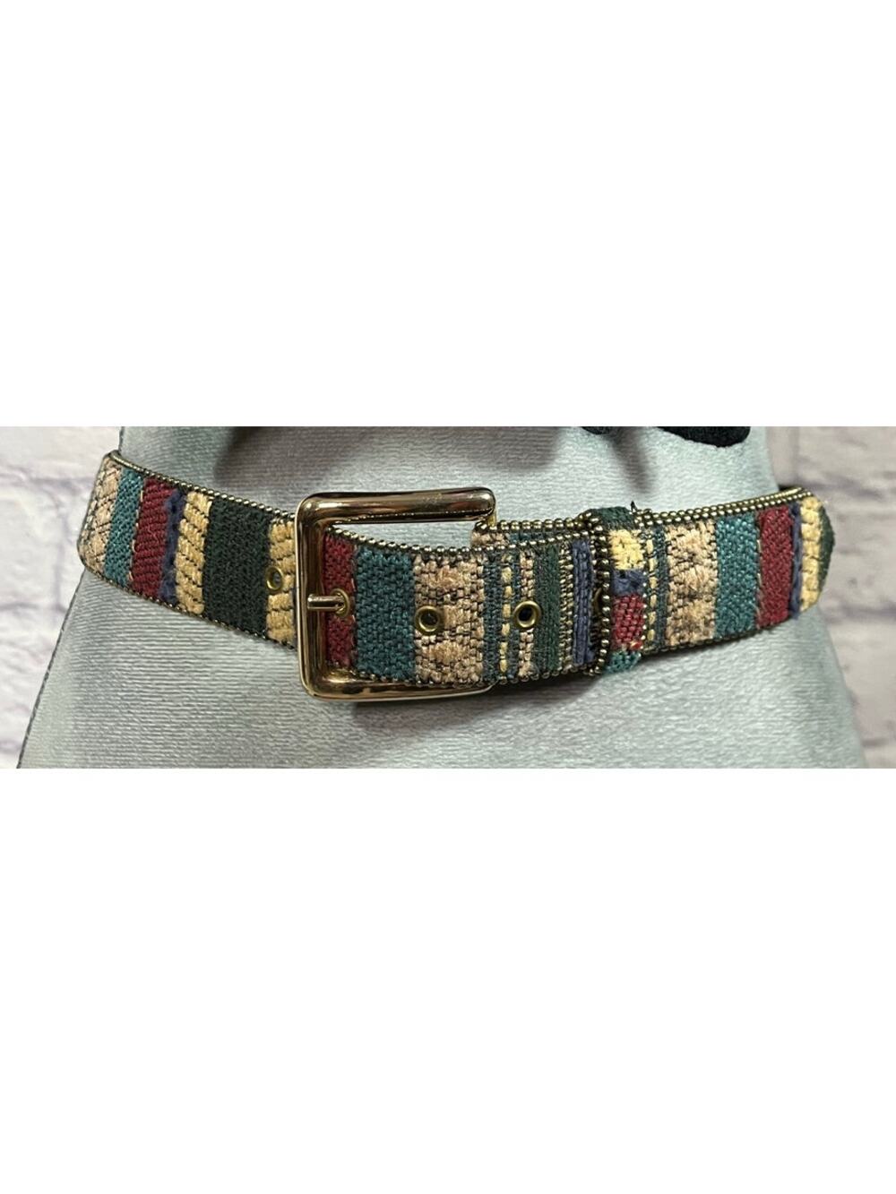 Vintage 90's Woven Tapestry Belt in Moody Colors by Absolutely Fresh